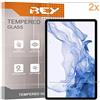 REY Pack 2X Pellicola salvaschermo per Samsung Galaxy Tab S8 5G/Wi-Fi 11, Vetro temperato, di qualità Premium