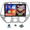 OiLiehu 4+64G Android 13 Autoradio 2 Din Carplay Android Auto per Hyundai i20 2008-2012 Autoradio con Schermo 9 pollici Supporto Mirror Link Bluetooth FM RDS GPS WiFi SWC EQ Telecamera Posteriore