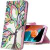 MRSTER Custodia per Nokia 2.2, Custodia in Pelle Nokia 2.2, Custodia Flip Premium Protettiva Portafoglio PU Pelle Case Cover per Nokia 2.2. BF Tree of Life