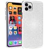 N NEWTOP 3in1 Cover Compatibile con iPhone 11 Pro, Custodia Case con GLITTER Brillantini Paper Interno Bling TPU + PC Flessibile Morbida Case Posteriore Lucida Glitterata (Argento)