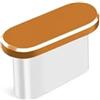 FPC Porta USB-C in metallo per dock di ricarica, antipolvere, tappo per spina USB tipo C, compatibile con iPhone 17 | 16 | 15 | Pro | Plus | Pro Max (arancione)