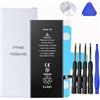 Batt Il kit di sostituzione della batteria per iPhone include adesivo impermeabile, adesivi per batteria, batteria per iPhone con strumenti magnetici (iPhone 4S)