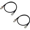 TOBEOME Cavo di prolunga per antenna per microfono senza fili, 60 cm, con connettore BNC, confezione da 2 per sistemi di montaggio a rack