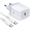 AILKIN Cavo di ricarica USB C Samsung da 25 W, per Samsung Galaxy Z Flip 7/Z Flip 6/Z Flip 5/Z Flip 4/A16/A56/A15/A55/A17/A36, USB C caricatore rapido con cavo di ricarica rapido di tipo C