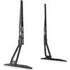 FITUEYES Supporto TV da Tavolo per 27-55 60 Pollici, 12° Inclinabile e 2 Altezza Piedistallo TV, Base TV Max VESA 600x400mm Fino 50kg