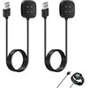 Eiaigky 2 Pezzi Caricatore Magnetico Compatibile con Fitbit Versa 4, Fitbit Sense 2, Fitbit Versa 3, Fitbit Sense, USB Caricabatteria, Cavo di Ricarica, Rapida e Sicura Protezione Cortocircuito, 3,3FT/100CM