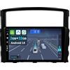 KeiDilie CADLEY 9" [2+64G] Android 15 2 Din Autoradio per Mitsubishi Pajero 4 V80 V90 2006-2016-[Integrato Wireless CarPlay | Android auto | Mirror Link | GPS Sat Nav | Bluetooth 5.0 | 4G | SWC]+CAM Incluso