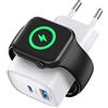 TOPADRE Caricabatterie per Apple Watch, adattatore USB-C 3 in 1 20W, ricarica rapida PD 3.0 PPS, compatibile con Apple Watch 11/10/9/8/7 Ultra/SE, iPhone 17/16/15 Pro Max, iPad e AirPods Pro, colore bianco.