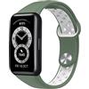 PaceBid Silicone Cinturino per Huawei Band 6/Honor Band 6, Traspirante | Silicone Soft Traspirante Regolabile Sport Donne Uomini Cinturino per Huawei Band 6/Honor Band 6, Verde/Bianco