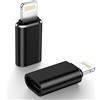 Ocbuo Adattatore USB C a Lightning (2 pezzi), adattatore USB C a Lightning per iPhone 14 13 12 11 Pro Max i-Pad, adattatore USBC iPhone supporta ricarica veloce/trasferimento dati, non per cuffie/audio/OTG