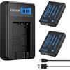 ENEGON DMW-BCG10 Batteria, Pack da 2 Batterie 1100mAh con Caricabatterie e Cavo USB-C, per Panasonic Lumix DMC-ZS1, ZS3, ZS5, ZS6, ZS7, ZS8, ZS10, TZ7, TZ10, TZ19, TZ20, TZ30, ZR1, ZR3