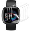 Pnakqil 4 Pezzi Pellicola Protettiva per Fitbit Versa 4/Sense 2 | Film TPU Ultra Flessibile [Antibolle] - Trasparenza HD Anti-Graffio Pellicola, Copertura Totale Films per Fitbit Sense 2/Versa 4