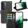 Fertuo Cover per Xiaomi Redmi 15, Custodia Portafoglio Cover a Libro in Pelle Flip Case Sottile con Silicone Bumper, Fibbia Magnetica, Porta Carte e Kickstand, Nero