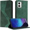 Fatcatparadise Cover per Motorola Moto G73 5G, Custodia Motorola Moto G73 5G, Cover a Libro Wallet in Pelle Premium Protettiva Portafoglio Antifurto Chiusura Magnetica Flip Telefono Case (Verde)