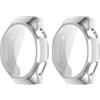 MGUEIAO [2 Pack] Cover Compatibile con Huawei Watch GT6 Pro 46mm,Custodia in Morbido Silicone di Gel AntiGraffio in TPU,Anti-Graffio Protettiva Case-D'argento