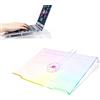MAMBASNAKE Supporto per Laptop, Ergonomico Riser per Computer, Supporta per Notebook in Acrilico, Ventilato Supporto per PC, 366 RGB Retroilluminato, Compatibile con iPad MacBook Air HP, 10- 17,3