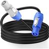 MEIRIYFA MEIRYFA PowerCon cavo di alimentazione AC 16AWG 3 pin spina a spina blu in grigio cavo out per schermo LED, luce testa mobile, luce palcoscenico, altoparlante (1 m)