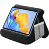Behogan Supporto per tablet a forma di triangolo, con custodia, mini supporto per computer, supporto per lettura, supporto per libri, supporto per telefono iPad, lettore elettronico, smartphone, nero