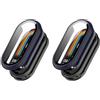 QJONSIU Cover Rigida Compatibile con Xiaomi Smart Band 10 con Vetro Temperato, 2 Pack Cover Protettiva Antigraffio Case-Blu