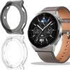 KUSINHOKA 2 Pezzi Cover per Huawei Watch GT 3 PRO 46mm, Custodia Protettiva in Silicone [Antiurto] Ultra Sottile TPU Morbida [Anti-Graffio] Protezione Cover, Negro + Trasparente