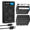 HUAENG Confezione da 2 batterie di ricambio 8800 mAh per Sony NP-F970 e caricatore USB per Sony NP-F960 NP-F950 NP-F930 NP-F550 NP-F570 NP-F750, per videocamere, monitor di campo, luce video