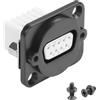 QIANRENON DB9 Adattatore senza Solderless Presa di Montaggio a Pannello DB9 Femmina a 9 Pin Crimp Terminal Colpo Connettore seriale D-SUB 9Pin Cablaggio, con Butt Vite, per Espansione RS232/RS485