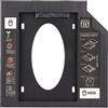 Bewinner 2.5 9.5mm 2nd Box Bay, Convertitore Universale da SATA a SATA SSD, Coperchio del Vassoio per Disco Rigido SSD HDD, Adattatore per Laptop per Unità Disco Rigido per Slot per Unità CD DVD ROM