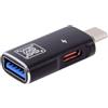 chenyang Adattatore 2 in 1 da USB C a USB 3.0 con porta di ricarica da 5 V, adattatore convertitore OTG per trasferimento dati di ricarica da USB C maschio a USB 3.0/USB C femmina