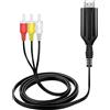 Plyisty Adattatore Convertitore da HDMI a, Interfaccia Multimediale HD 4K 30 Hz Ad Adattatore AV/CVBS, Cavo da HDMI a per TV più Vecchi, TV Box, DVD, ecc.