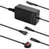 aceyoon 65W Cavo di Ricarica per Microsoft Surface Pro 11/10/9/8/7+/7/6/5/4/3/X, Alimentatore 15V 4A Kompatibile con Surface Laptop 7/6/5/4/3/2, per Surface Go 4/3/2, per Surface Book 3/2/1