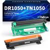 Halloya Toner + tamburo compatibile con TN-1050 TN1050 per Brother DCP-1510 DCP-1610W DCP-1612W DCP-1512 per MFC-1910W MFC-1810 HL-1110 HL-1212W HL-1210W HL-1112(TN1050+DR1050)