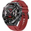 GIOPUEY Cinturini Compatibile con Huawei Watch Ultimate 2, Morbido Silicone Cinturino [Resistente all'Usura] [Traspirante] - Red