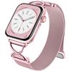 CeMiKa Cinturino in Metallo Compatibile con i Cinturini Apple Watch 40mm 41mm 42mm 38mm, Cinturino Magnetico a Rete con Chiusura a X in Acciaio Inox per iWatch Serie 10 9 8 7 6 5 4 3 SE SE2, RosaPerla