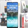 YHX-OU 6.71'' Nero Schermo LCD per Xiaomi Redmi 10C 220333QBI,220333QAG LCD Display Touch Screen Digitizer Ricambio Assembly con Strumento di Installazione