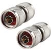 Futheda 2 connettori N maschio a N maschio, adattatore per cavo coassiale RF a doppio cilindro maschio, compatibile con Walkie Alkie WiFi CB Prosciutto Radio Broadcast Antenna Estensione del segnale