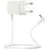 TONTON Alimentatore di rete da 5 V 1 A, 2 metri, cavo di ricarica per HelloBaby HB50, HB66 genitori e unità bambino, cavo di ricambio (bianco, 2 m)