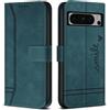 Bravoday Cover per Google Pixel 8 PRO/Google Pixel 8 PRO, Flip Custodia in Pelle PU con Slot per Schede, Portafoglio Custodia per Google Pixel 8 PRO/Google Pixel 8 PRO, Verde