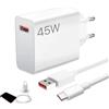Menibeuty Caricabatterie da 45 W per, caricatore rapido con 2 m cavo USB C caricabatterie rapidi mi, per Note 13 12 Pro Mi 10T Pro Lite Radmi 13x Poco M6 X5 M5s X3 F3 Note 14 13s