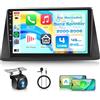 Rimoody 4G+64G Android Autoradio per Mercedes Benz Sprinter 2000-2006 9 Pollici HD Stereo Auto con Wireless Carplay Android Auto Navi GPS Mirror Link Bluetooth WiFi/FM/RDS/EQ/SWC/USB Telecamera Posteriore