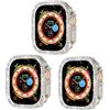 Yrzper Compatibile con Apple Watch Ultra 3/Ultra 2/Ultra 49 mm Doppia fila Bling Diamond Cover PC Paraurti Custodie Donne Ragazze Cristalli Brillanti Strass Smartwatch Accessori (Confezione da 3)