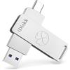 iDiskk 512 GB Unità flash USB-C a stato solido Unità USB3.2 500 MB/s ad alta velocità SSD,Gen2 USB-C Photo Stick per iPhone15/USB-C iPad/Telefoni Android, laptop/Mac e tablet, nero