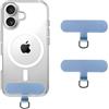 Anfire Supporto per cinturino per cellulare, 2 pezzi, ultra sottile, resistente, universale, senza colla, multifunzionale, per cellulare, universale, per tutte le custodie standard, blu nebbia