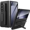 AICase Custodia per Galaxy Z Fold 6 con cavalletto, protezione schermo integrata con supporto staccabile per penna S, custodia protettiva per tutto il corpo a 360 gradi