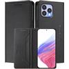 MOJIA Custodia per Cubot P80 / Wiko T60, Resistente a Cadute e Graffi, Alta qualità PU Pelle Stile Portafoglio Cover Folio con Chiusura Magnetica. Black