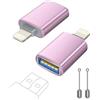 layajia Adattatore da Lightning a USB, Cavo da Lightning Maschio a USB Femmina per iPhone 14 13 12 11 Pro Max, Adattatore OTG per iPhone che Supporta Unità Disk, Mouse, Tastiera, Hub, Fotocamera