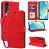 GOTOURED Custodia a portafoglio per Samsung Galaxy A16 da 6,7 pollici, con blocco RFID, 4 scomparti per schede, cinturino da polso, cavalletto, chiusura magnetica, antiurto, protettiva, in morbida