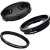 JJC adattatore lente di conversione per Olympus FCON-T01 TG-6 TG-5 TG-4 TG-3 TG-2 TG-1 ricambio per Olympus CLA-T01 con filtro UV da 40,5 mm + copriobiettivo