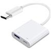 NFHK Tipo C USB-C a Standard Tipo A USB 3.0 Femmina con Adattatore di Alimentazione PD Compatibile con MacBook Laptop Tablet Telefono