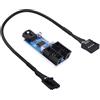 YARCHONN Scheda madre USB 2.0 hub header splitter 9 pin scheda madre header 1 maschio a dual 2 interno USB 2.0 femmina hub adattatore splitter prolunga per scheda CPU WiFi -30 cm/0.98FT