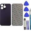 PeiDog 14 Pro Max - Vetro posteriore di ricambio per iPhone 14 Pro Max, con adesivo preinstallato e kit di attrezzi per riparazione, colore: viola intenso